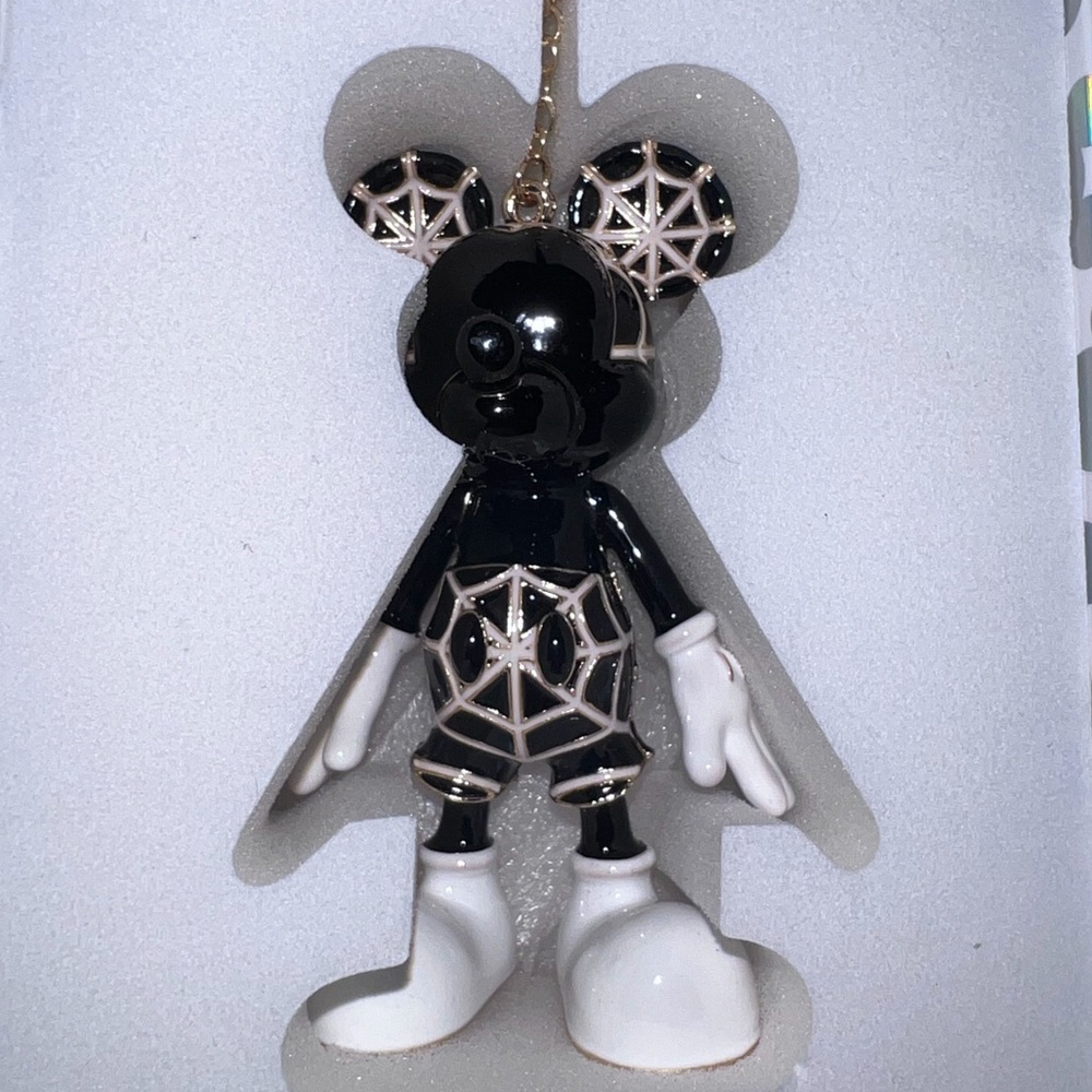 Disney Baublebar Mickey Spiderweb Halloween Collection Bag/Purse Charm, Keychain